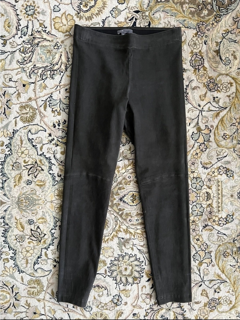 Vince 100% leather black pants s small stretches skinny slim